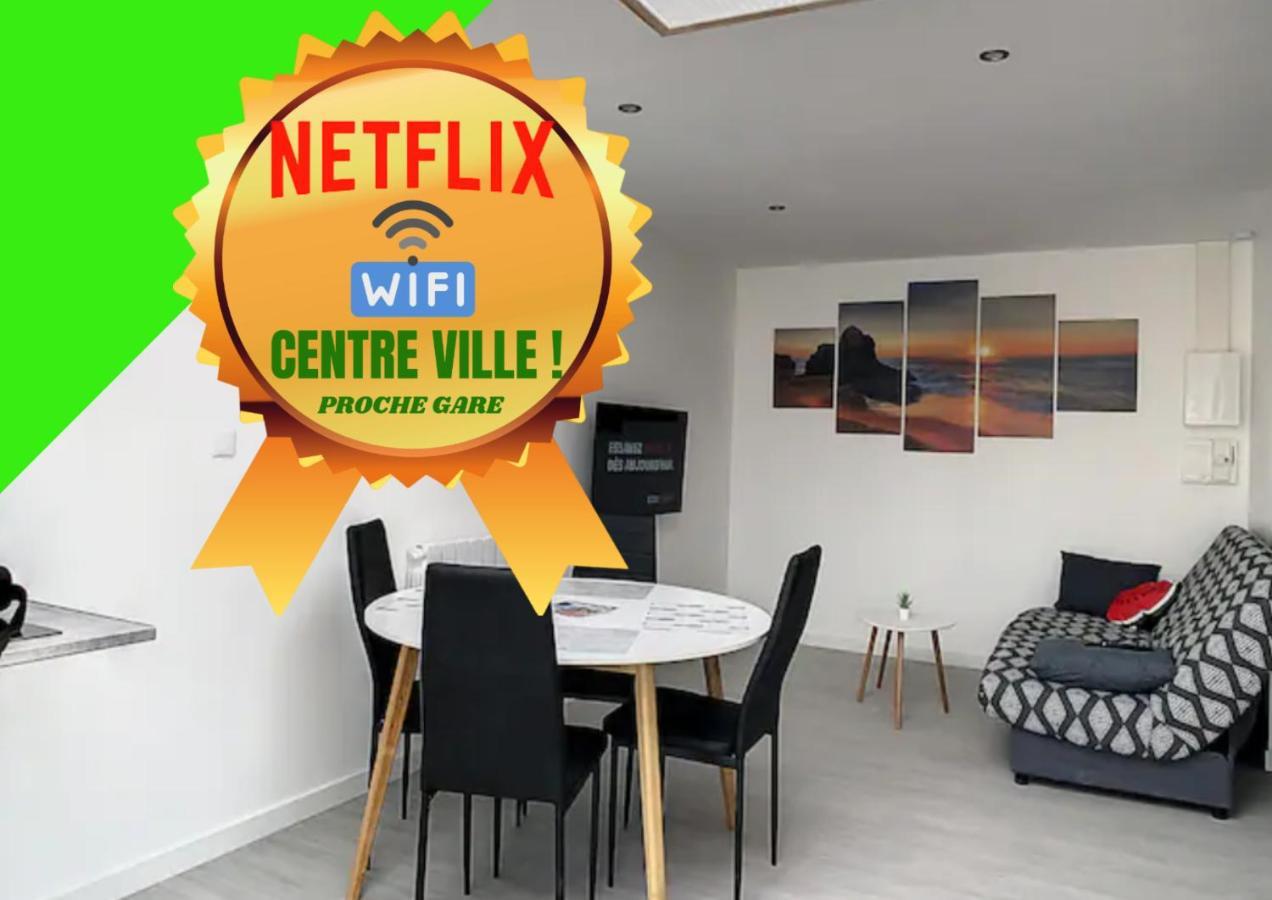 Apartamento Grand T2 Jardin Wifi Parking Proche Gare Saint-Quentin  Exterior foto